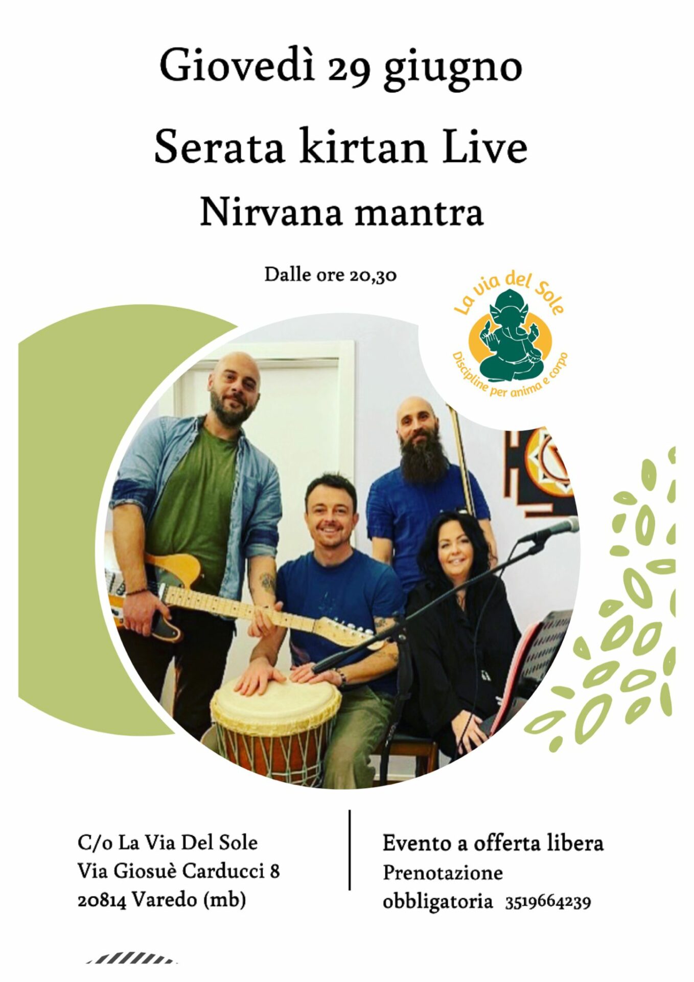 Serata Kirtan con Nirvana Mantra