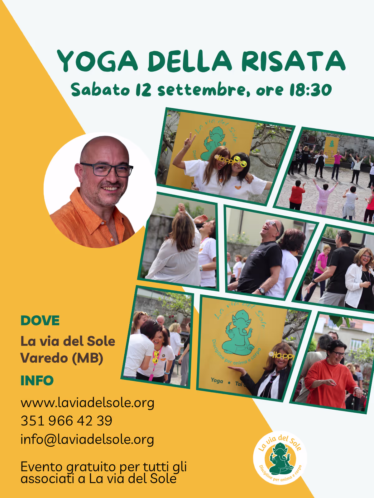 Yoga della risata a Varedo (MB) sabato 12 settembre
