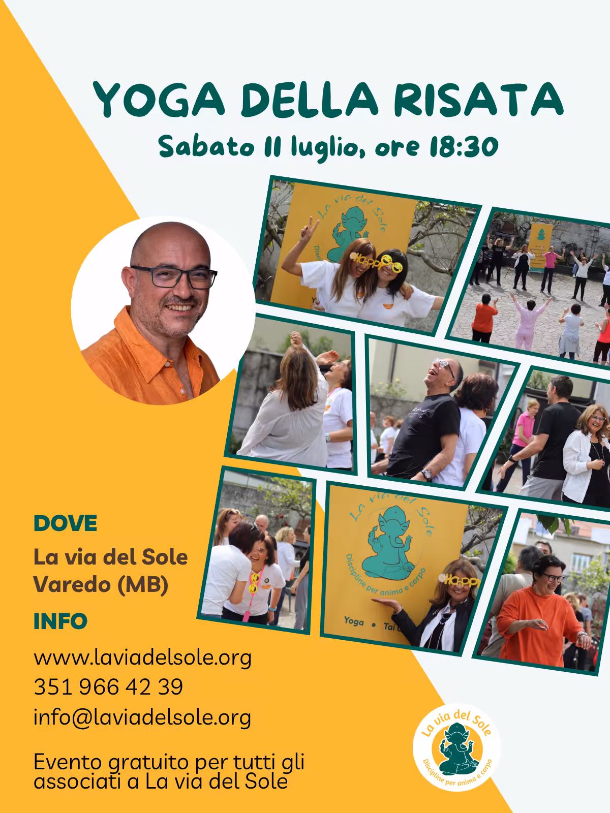 Yoga della risata a Varedo (MB) sabato 11 luglio