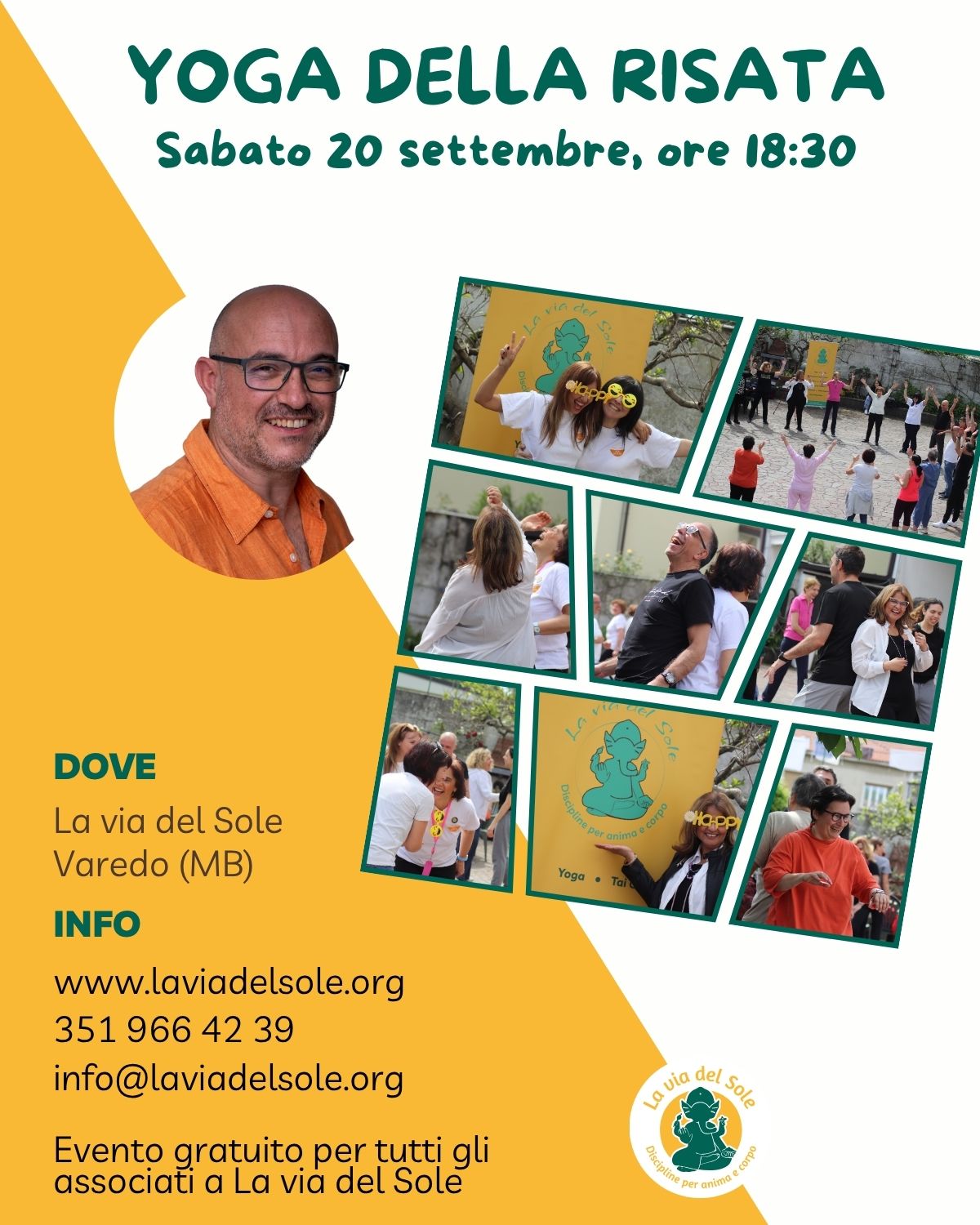Yoga della risata a Varedo sabato 20 settembre 2025