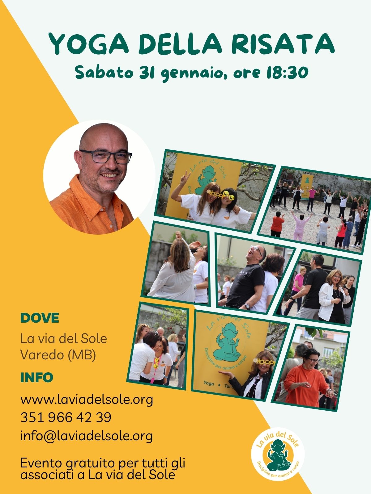 Yoga della risata a Varedo sabato 31 gennaio 2025