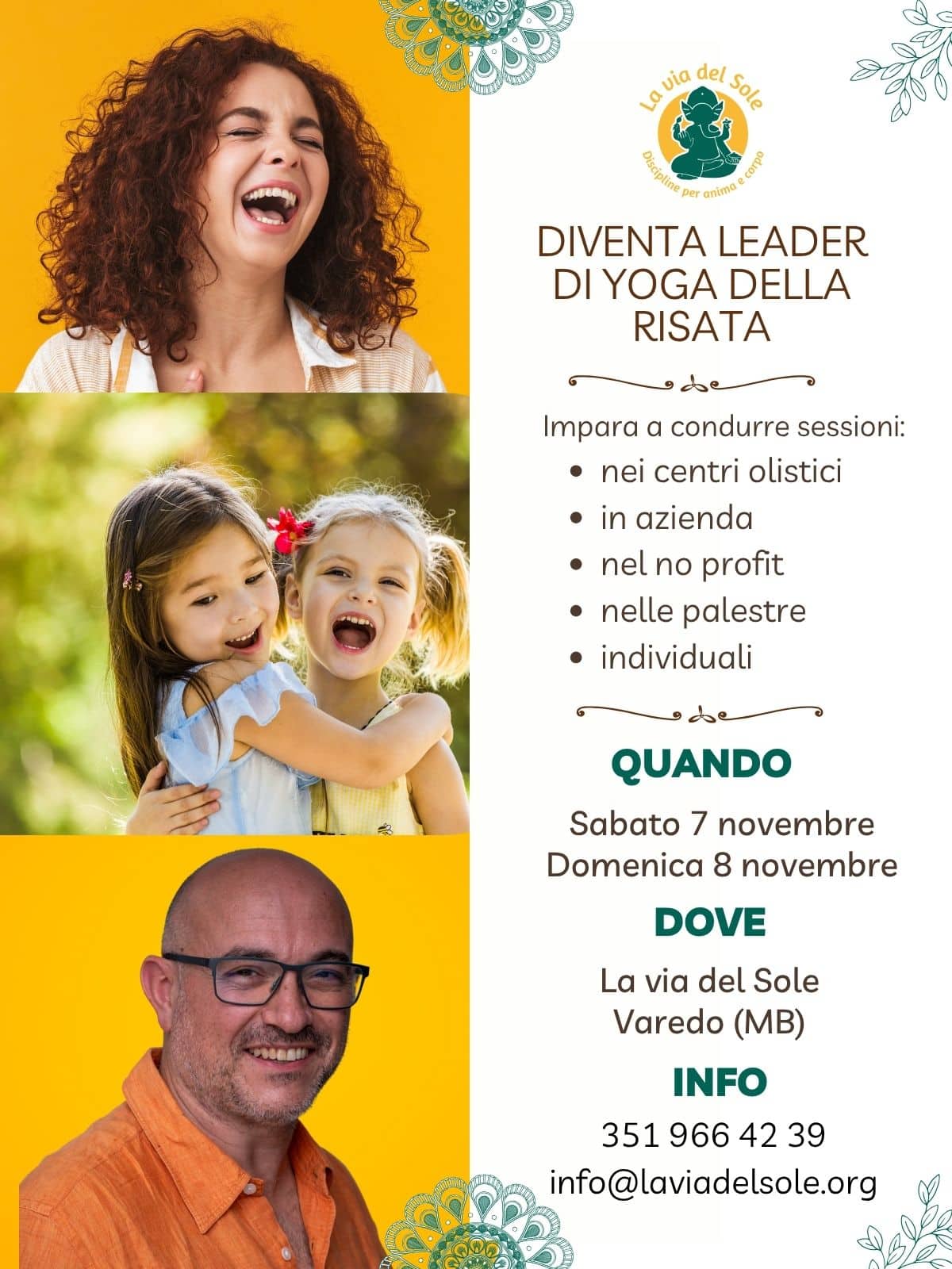 Diventa Leader di Yoga della Risata 7 e 8 novembre 2026