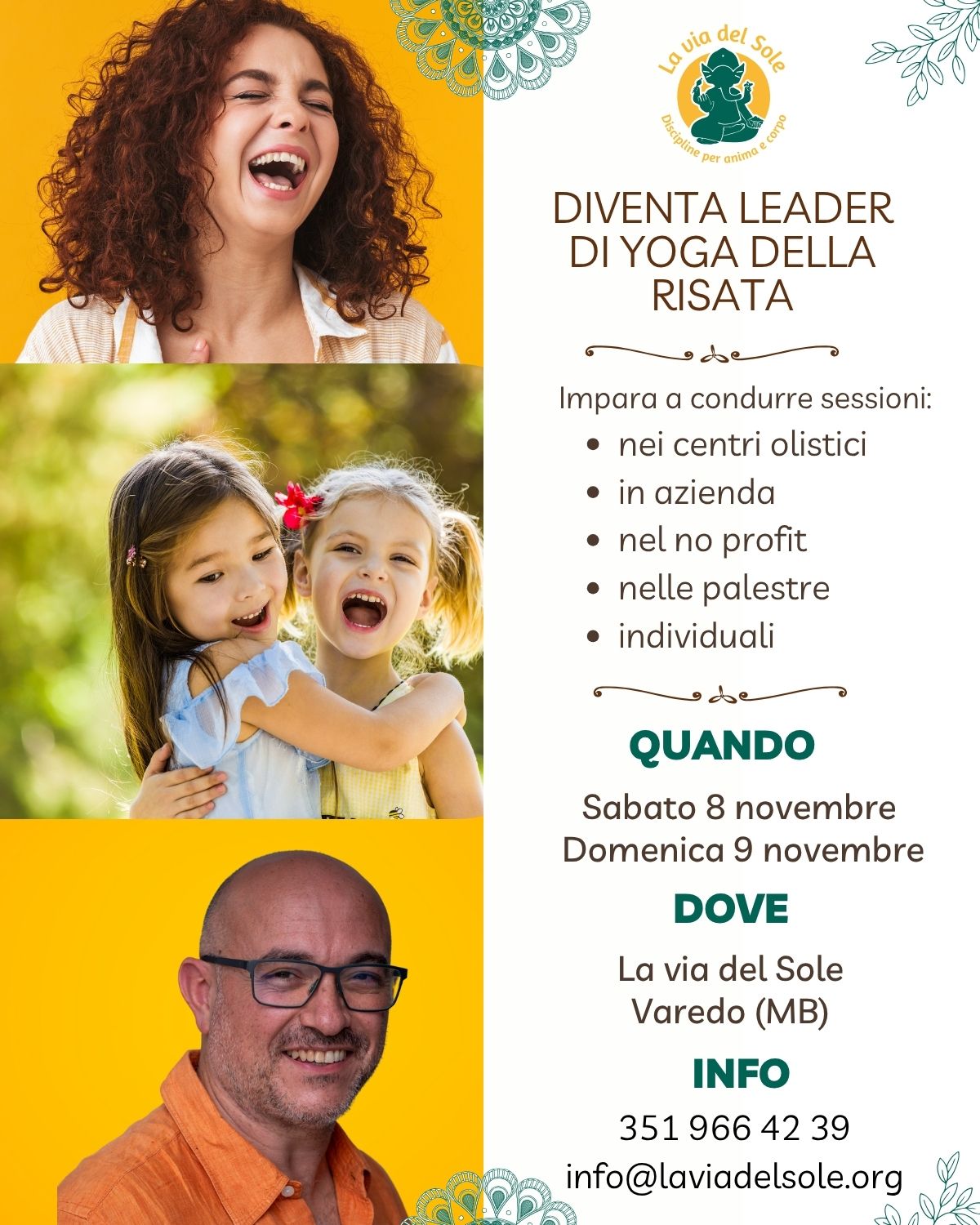 Diventa Leader di Yoga della Risata 8 e 9 novembre