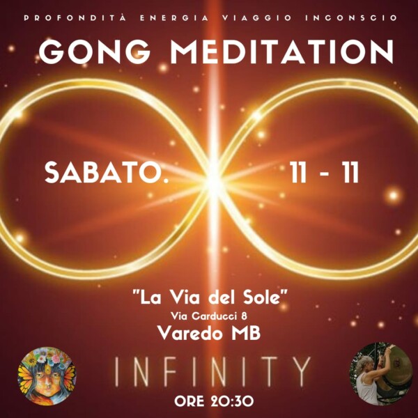 Meditazione sonora in un bagno di gong a Varedo il 11/11/2023