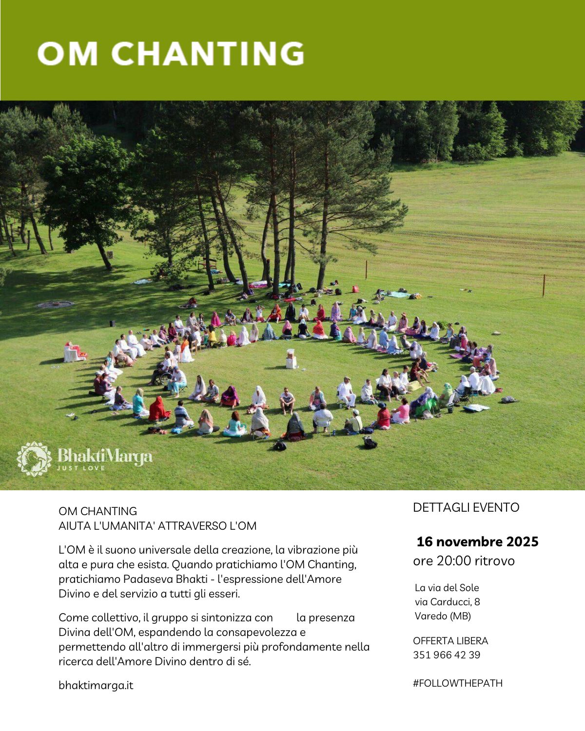 Om Chanting 16 novembre