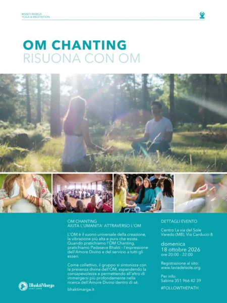 Partecia a Om Chanting domenica 18 ottobre a "La Via Del Sole" a Varedo (MB)