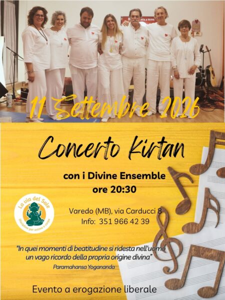 Concerto kirtan La via del Sole 11 settembre 2026