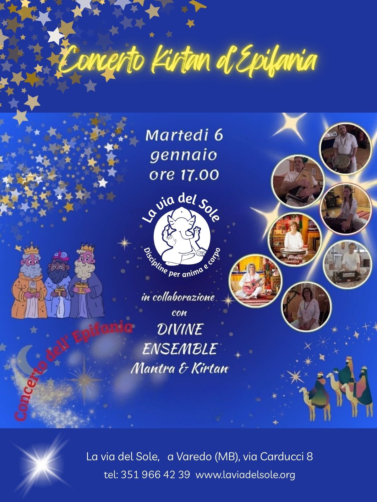 Concerto Kirtan d'Epifania con i Divine Ensemble 6 gennaio 2026