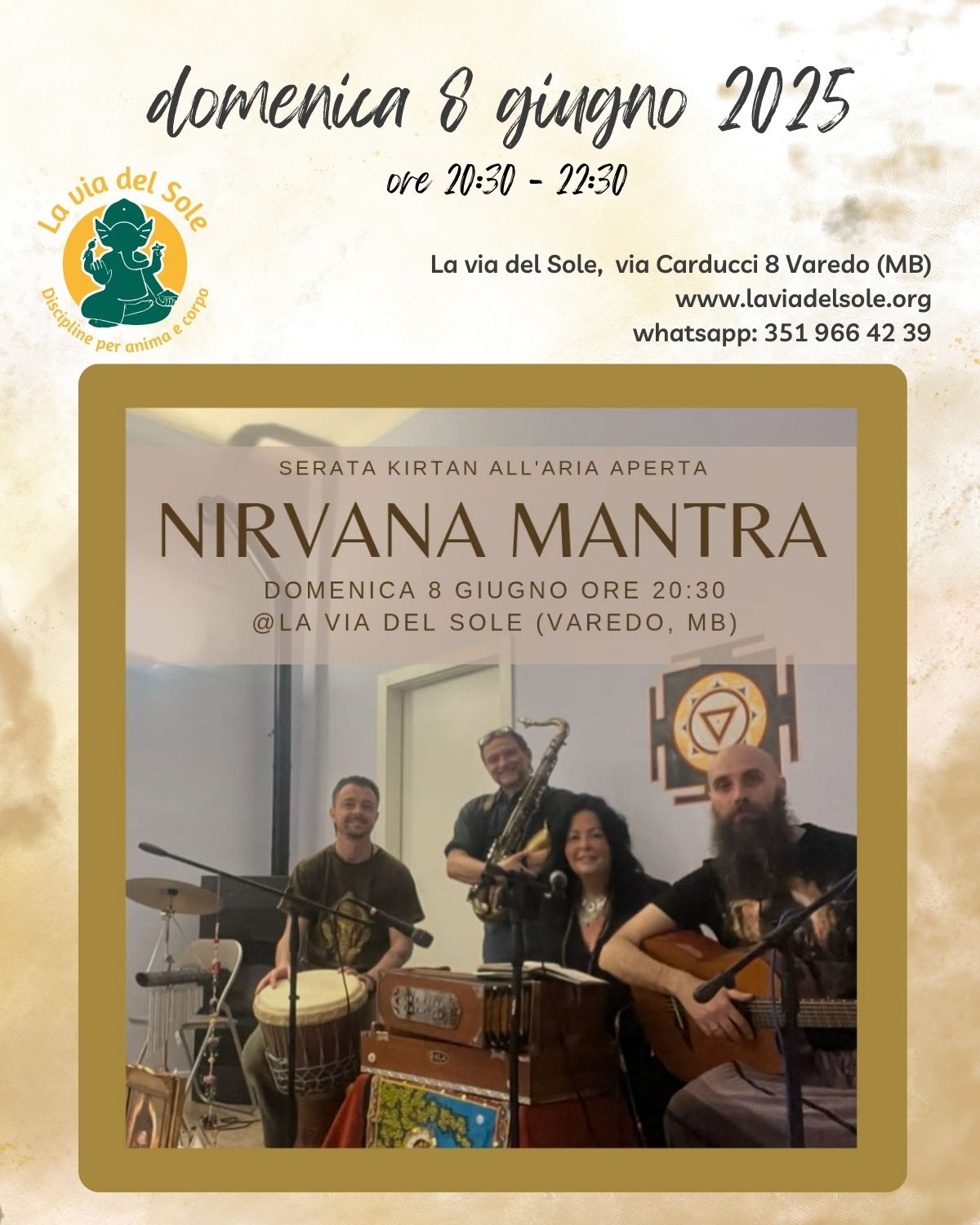Concerto Kirtan con i Nirvana Mantra 8 giugno