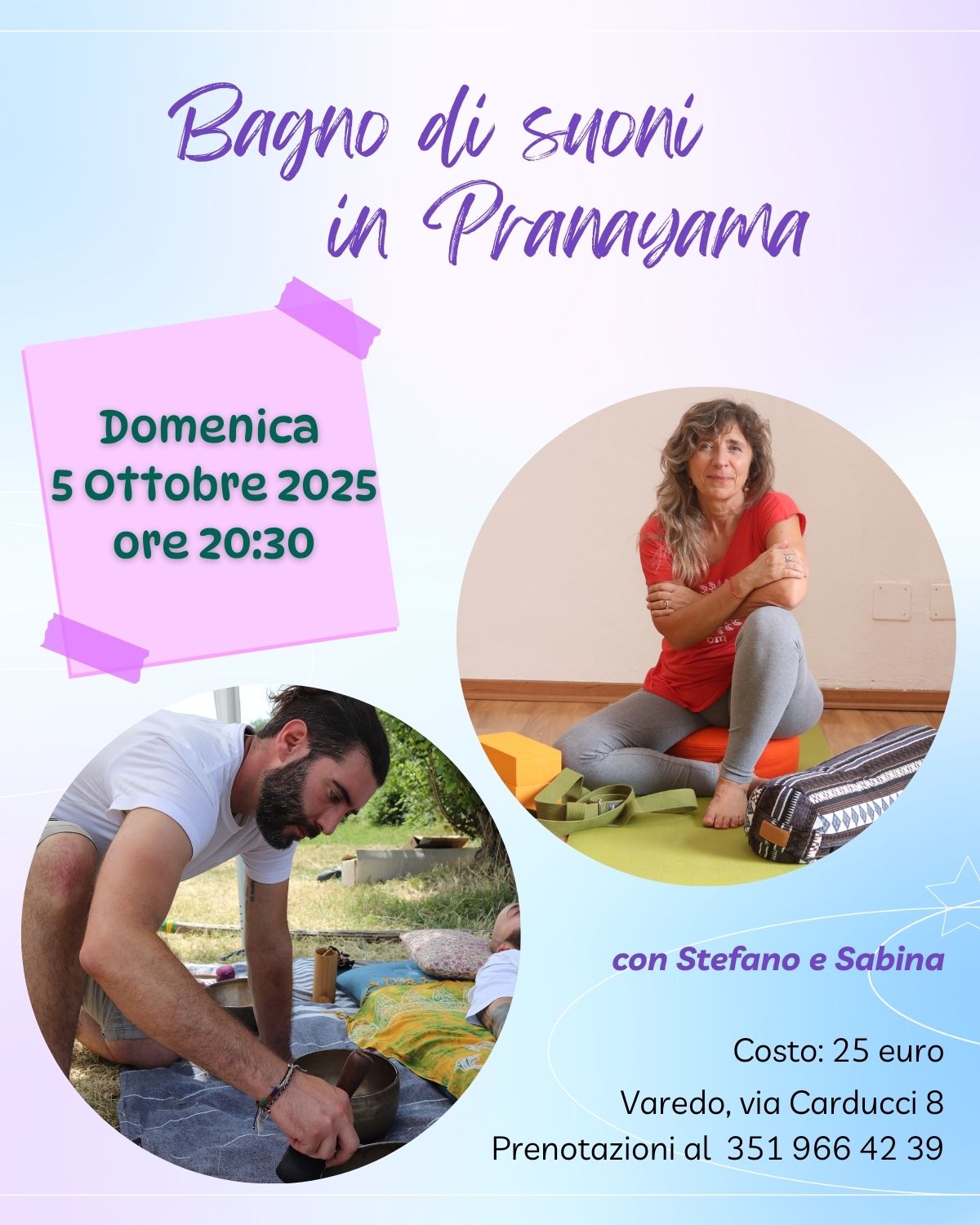 Bagno sonoro in Pranayama: 5 ottobre